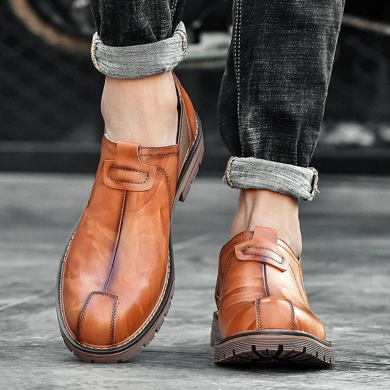 Zapatos de Cuero Auténtico Mocassini