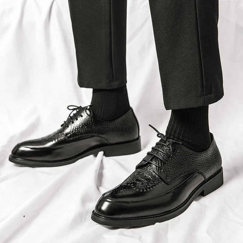 Zapatos de cuero auténtico para hombre