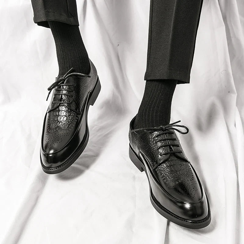 Zapatos de cuero auténtico para hombre