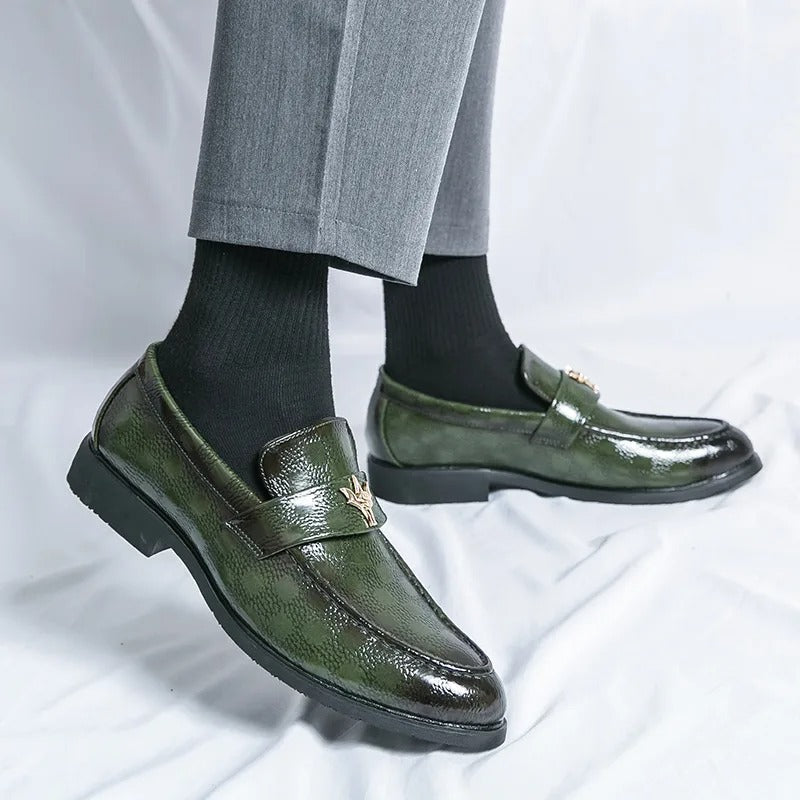 Zapatos de Loafer de Cuero Genuino para Hombre Fashion, Elegantes y Cómodos