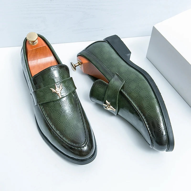 Zapatos de Loafer de Cuero Genuino para Hombre Fashion, Elegantes y Cómodos
