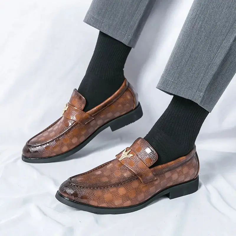 Zapatos de Loafer de Cuero Genuino para Hombre Fashion, Elegantes y Cómodos