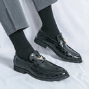 Zapatos de Loafer de Cuero Genuino para Hombre Fashion, Elegantes y Cómodos