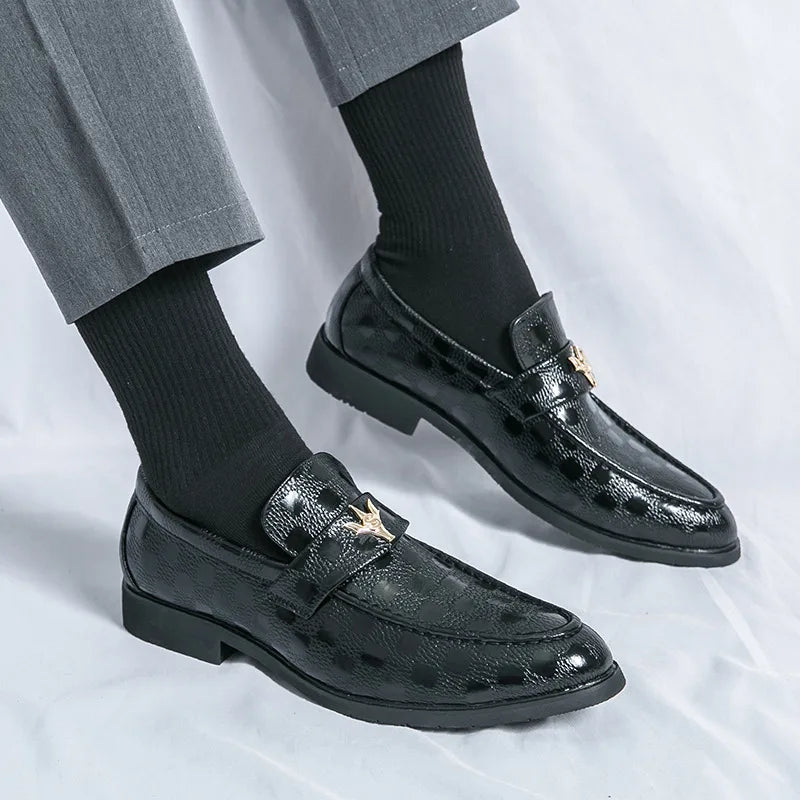 Zapatos de Loafer de Cuero Genuino para Hombre Fashion, Elegantes y Cómodos