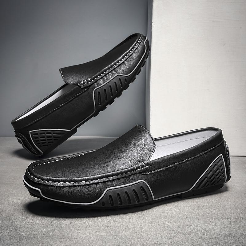 Zapatos de loafer de cuero auténtico