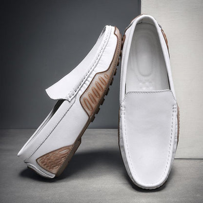 Zapatos de loafer de cuero auténtico