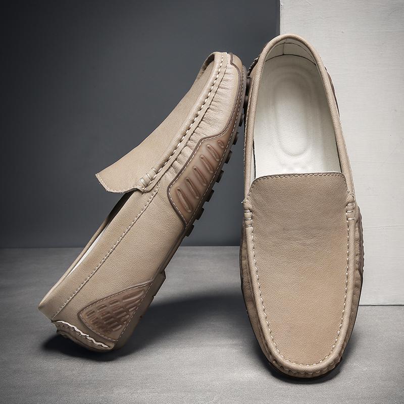 Zapatos de loafer de cuero auténtico