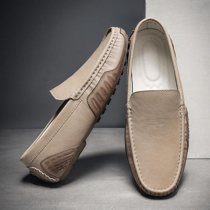 Zapatos de loafer de cuero auténtico
