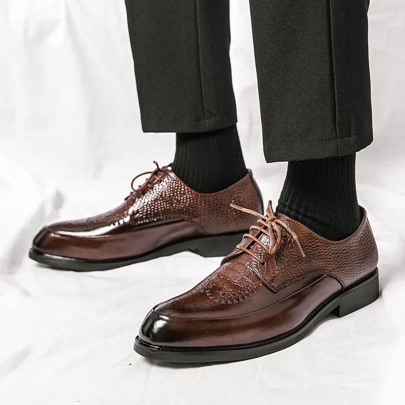 Zapatos de cuero auténtico para hombre