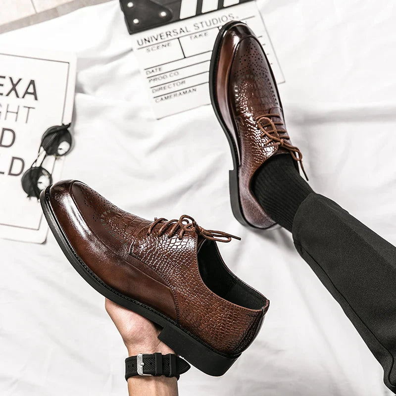 Zapatos de cuero auténtico para hombre
