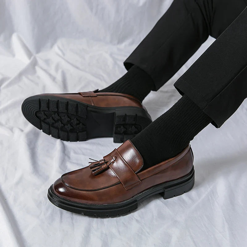 Zapatos de cuero genuino Cruz