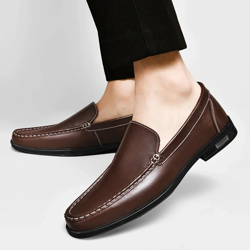 Zapatos de loafers de cuero genuino Verona