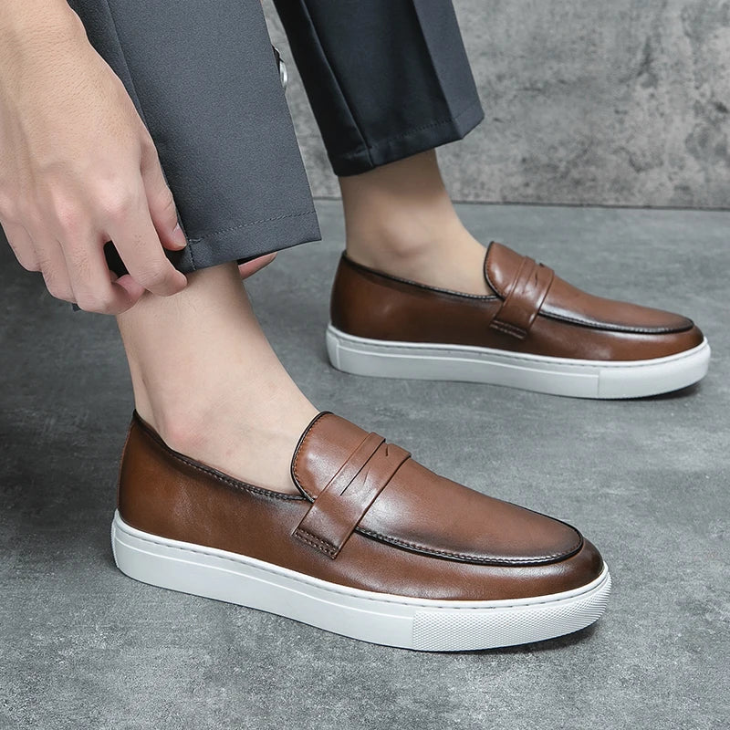 Zapatos de cuero auténtico Reyes