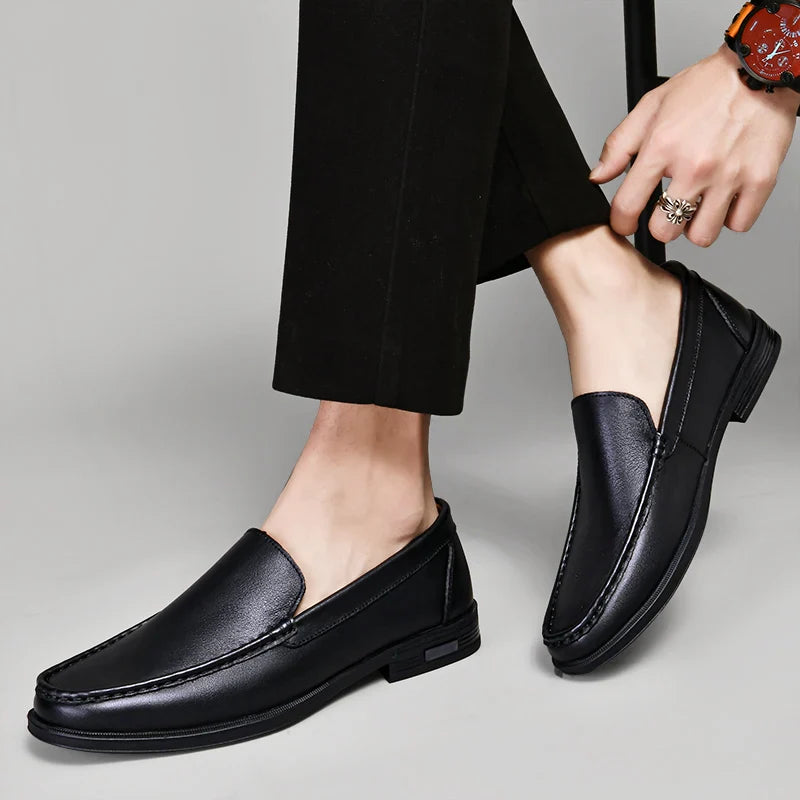 Zapatos de loafers de cuero genuino Verona