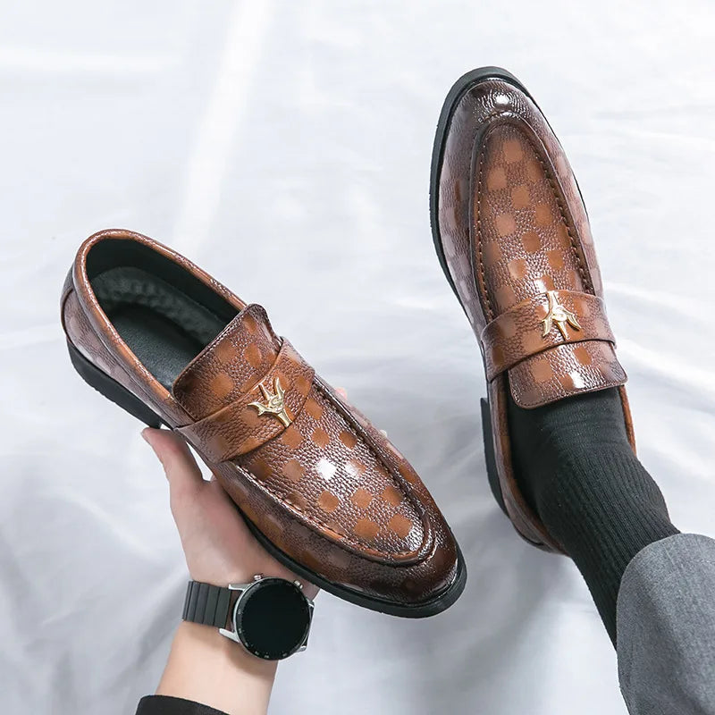 Zapatos de Loafer de Cuero Genuino para Hombre Fashion, Elegantes y Cómodos