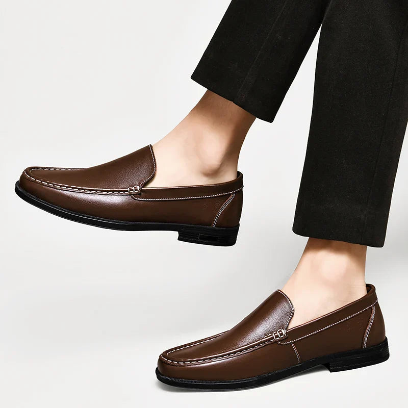 Zapatos de loafers de cuero genuino Verona
