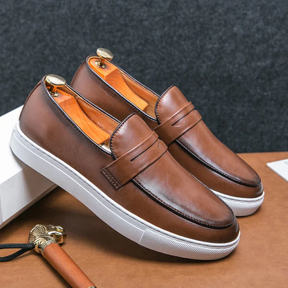 Zapatos de cuero auténtico Reyes