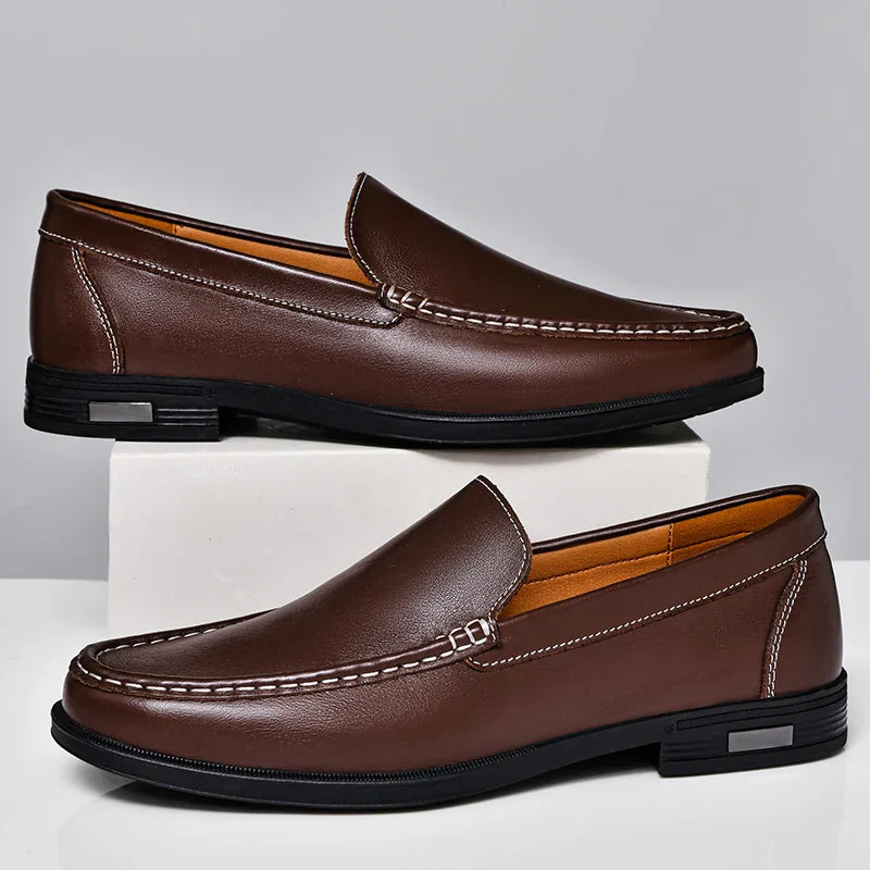 Zapatos de loafers de cuero genuino Verona