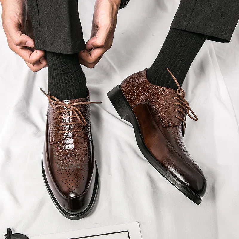 Zapatos de cuero auténtico para hombre