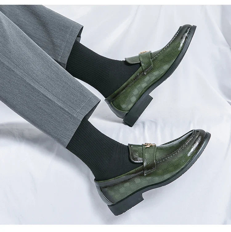 Zapatos de Loafer de Cuero Genuino para Hombre Fashion, Elegantes y Cómodos