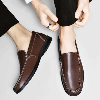 Zapatos de loafers de cuero genuino Verona