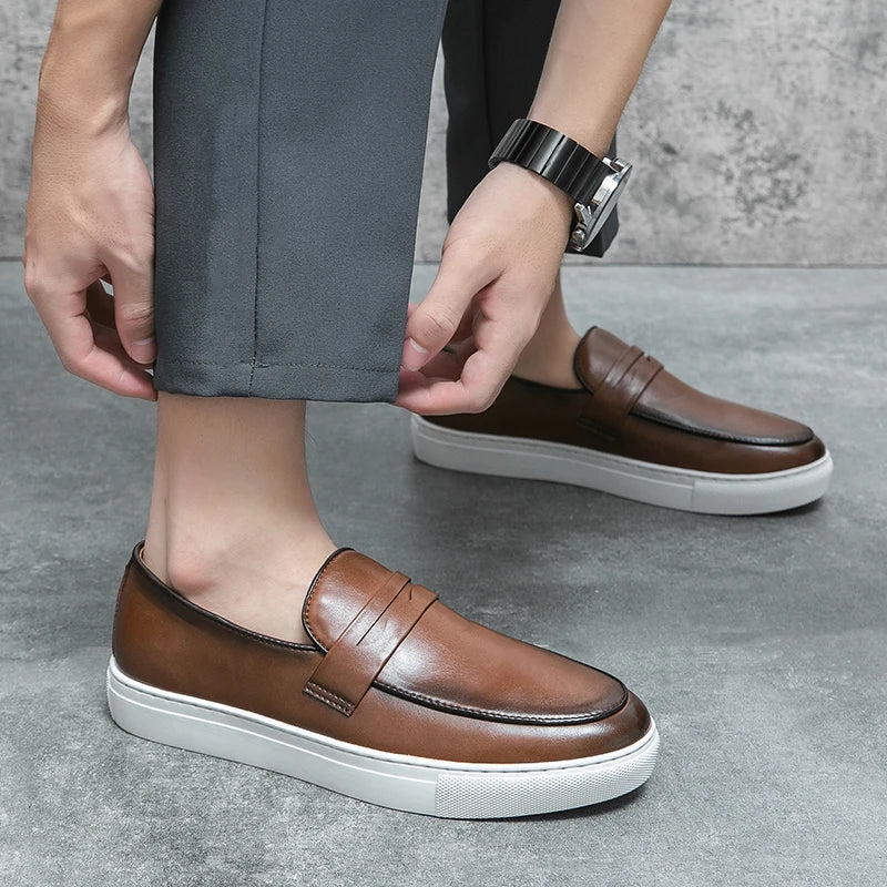 Zapatos de cuero auténtico Reyes