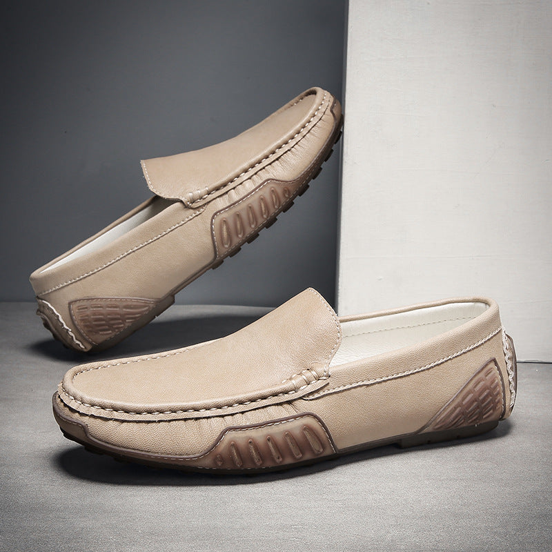 Zapatos de loafer de cuero auténtico