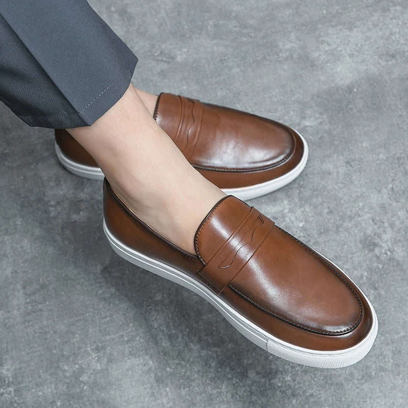 Zapatos de cuero auténtico Reyes