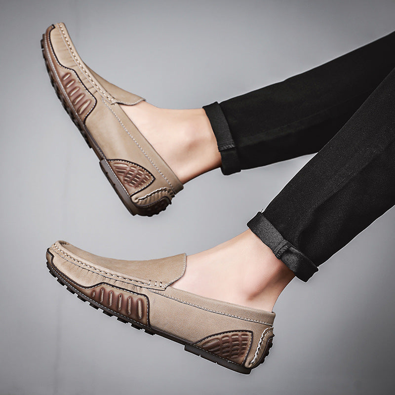 Zapatos de loafer de cuero auténtico