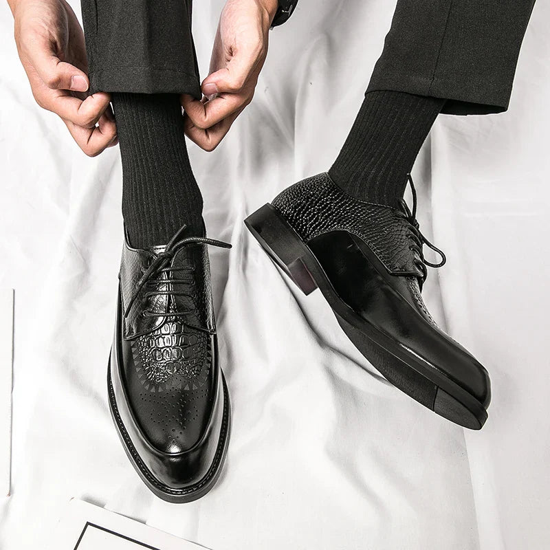 Zapatos de cuero auténtico para hombre