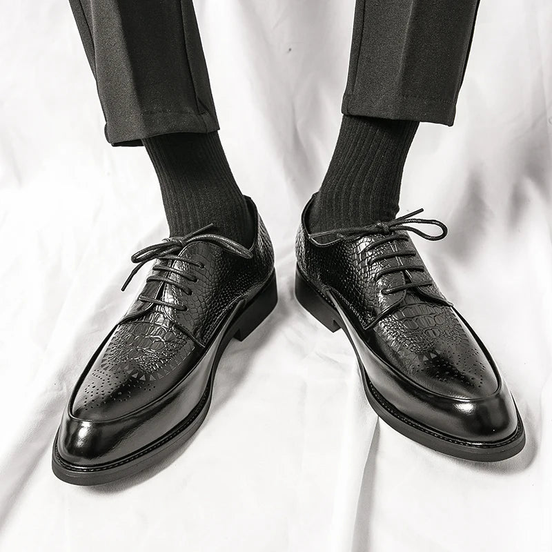Zapatos de cuero auténtico para hombre