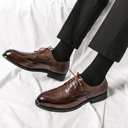 Zapatos de cuero auténtico para hombre