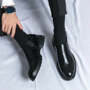 Zapatos de cuero negro auténtico