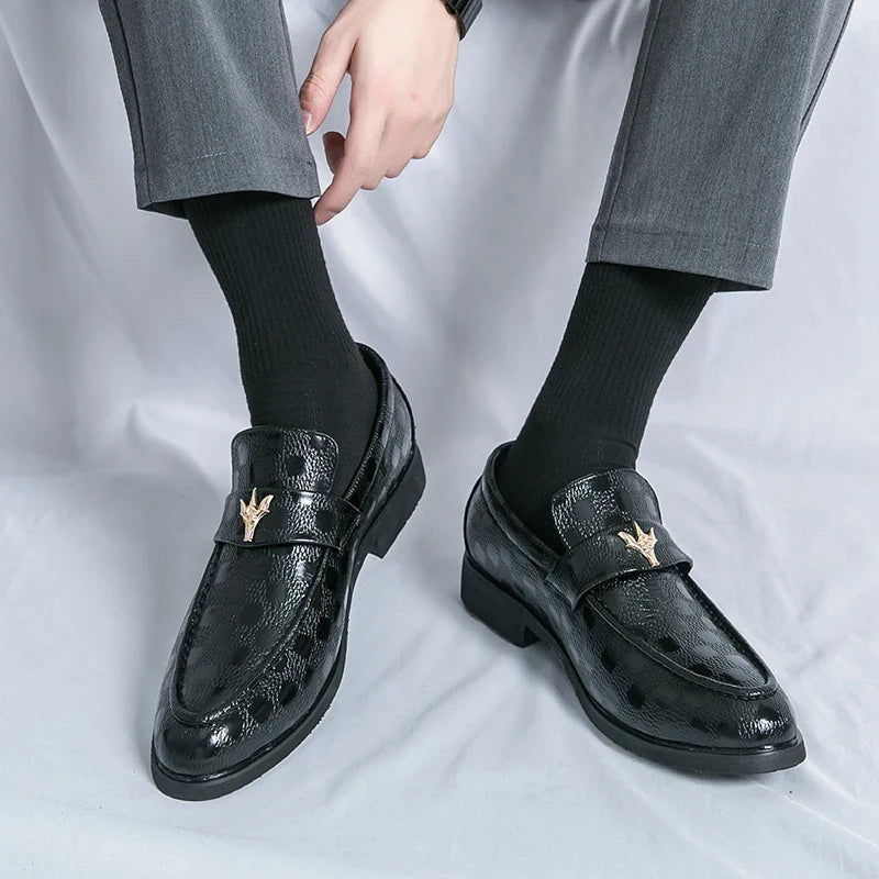 Zapatos de Loafer de Cuero Genuino para Hombre Fashion, Elegantes y Cómodos